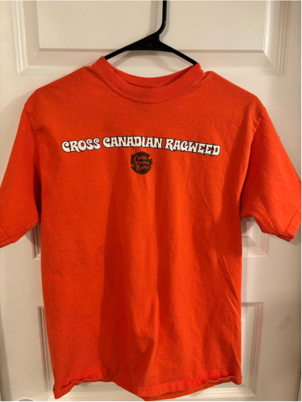 Vintage Cross Canadian Ragweed Tour T-Shirt M Orange Red Dirt Country Band Logo
